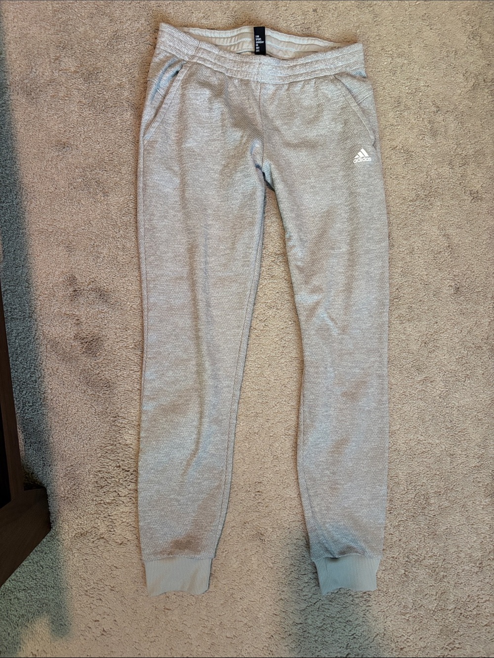Adidas Light Gray Jogger Sweatpants